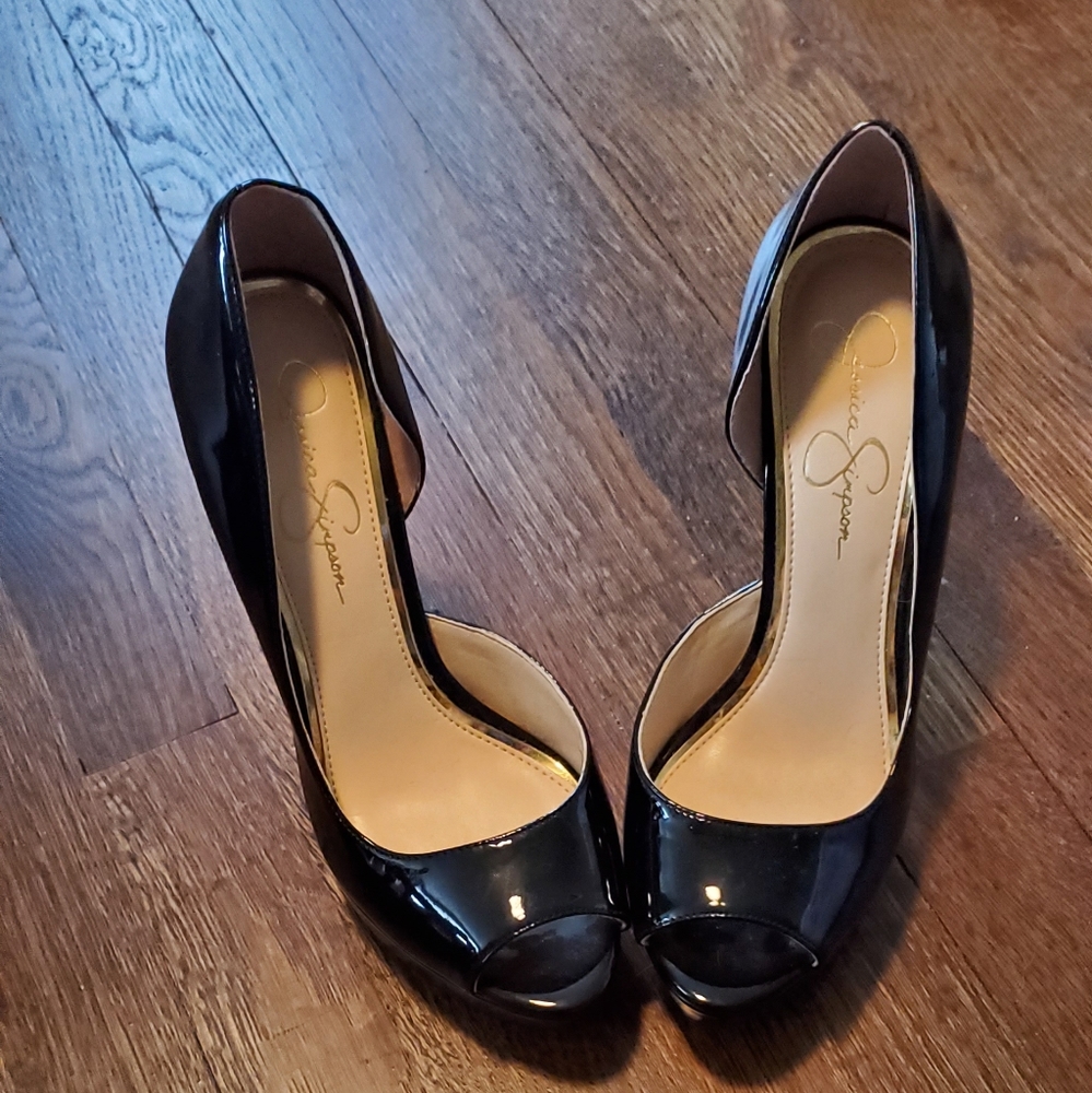 JESSICA Simpson black open toe heel